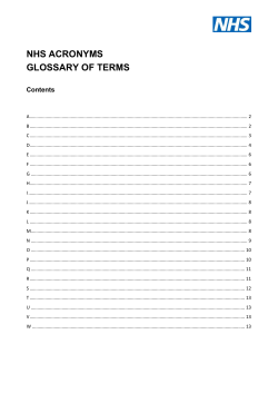 Glossary of terms