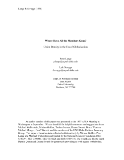 Where Have All the Members Gone? Union Density in the Era of