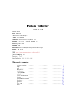 Package `extRemes`