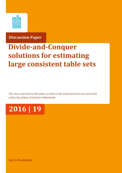 Divide-and-Conquer solutions for estimating large consistent