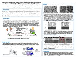 High Quality Cross Sections of Low Melting Point Samples Prepared