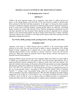 GRAZING ALFALFA SYSTEMS IN THE ARGENTINEAN PAMPAS