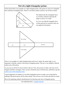 Net of a right triangular prism