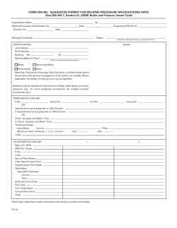 FORM QW-482 SUGGESTED FORMAT FOR WELDING