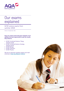 GCSE science Our exams explained Exam guidance