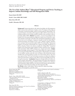 Study Publication in Respiratory Care Education