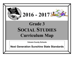 Grade 3 SOCIAL STUDIES Curriculum Map