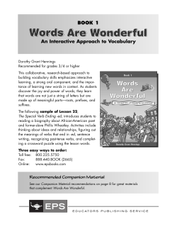 An Interactive Approach to Vocabulary BOOK 1