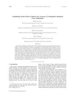 Assimilating Surface Data to Improve the Accuracy of Atmospheric