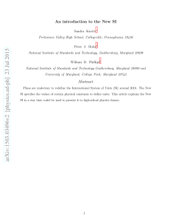 An introduction to the New SI