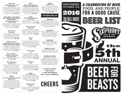 2016 Menu - Sixpoint Brewery