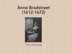 Anne Bradstreet (1612