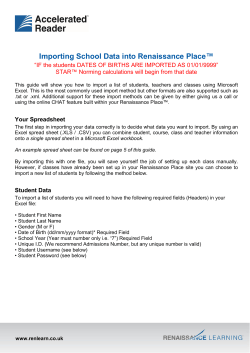 Importing School Data into Renaissance Place&trade;