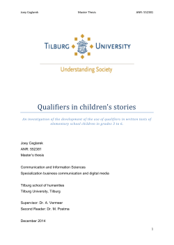Qualifiers in children`s stories
