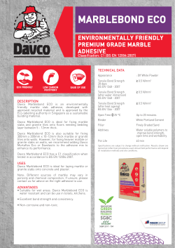 Davco Marblebond ECO - Parexgroup Pte. Ltd.