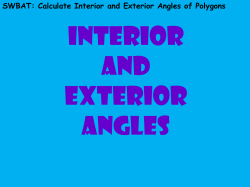 Calculate Interior and Exterior Angles of Polygons