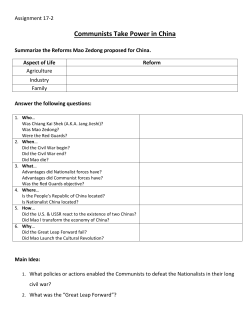 Communists Take Power in China