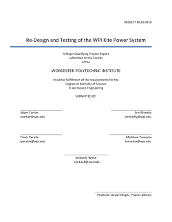 Re-Design and Testing of the WPI Kite Power System