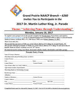 2017 Dr. Martin Luther King, Jr. Parade