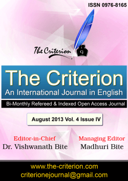 Poetics of Revelation - The Criterion: An International Journal in