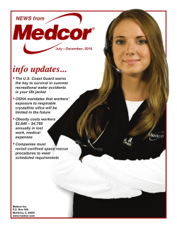 Medcor`s 2016 2nd Half Newsletter