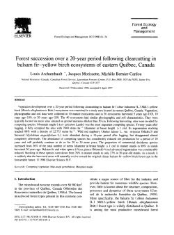 Forest succession over a 20-year period following