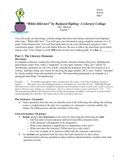 Rikki-tikki-tavi by Rudyard Kipling: a Literary Collage