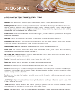 Decking Terms Glossary