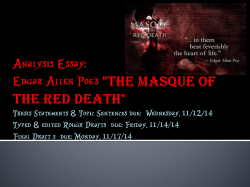 Analysis Essay: Edgar Allen Poe`s "The Masque of the Red Death"