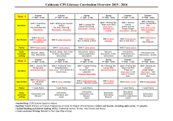 Literacy Overview - Caldecote Community Primary School