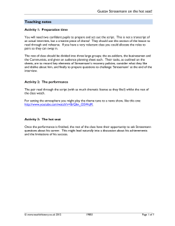 Gustav Stresemann on the hot seat!