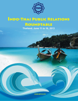 Indo-thai Public Relations Roundtable