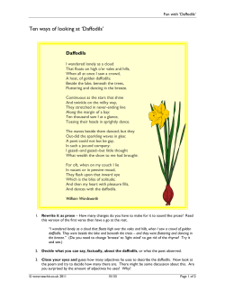 Ten ways of looking at `Daffodils`