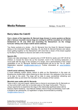 Media Release - Fondation Barry