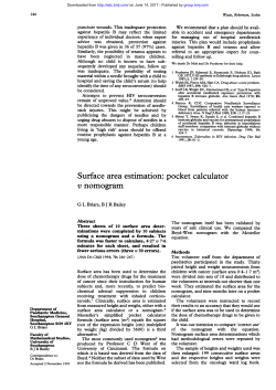 Surface area estimation: pocket calculator