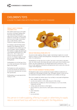 Children`s Toys - Commerce Commission