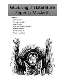 GCSE English Literature Paper 1: Macbeth