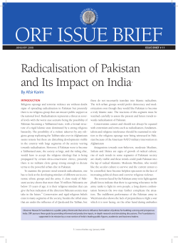 Radicalisation of Pakistan and Its Impact on India