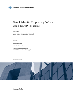 Data Rights for Proprietary Software Used in DoD Programs