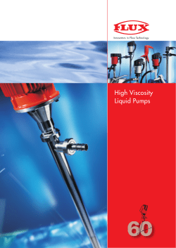 FLUX High Viscosity Liquid Pumps