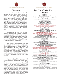 History Ruth`s Chris Bistro Menu