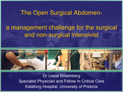 The Open Surgical Abdomen