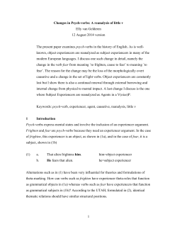 Psych-verbs - public.asu.edu