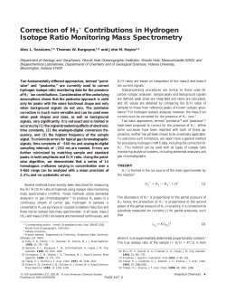 Correction of H3 Contributions in Hydrogen Isotope