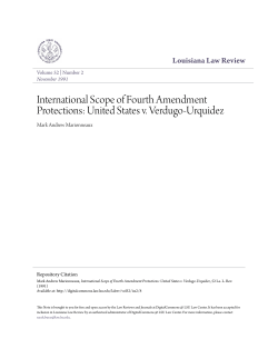 International Scope of Fourth Amendment Protections: United States