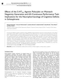 Effects of the 5-HT2A Agonist Psilocybin on Mismatch