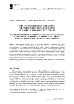 THE USE OF SEQUENTIAL EXTRACTION FOR