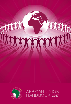 2017 African Union Handbook - Ministry of Foreign Affairs and Trade