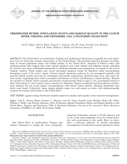 Freshwater Mussel Population Status and Habitat Quality in the