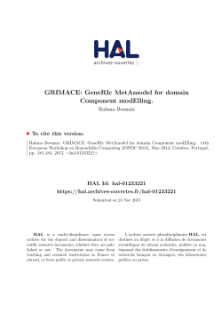 GRIMACE: GeneRIc MetAmodel for domain Component
